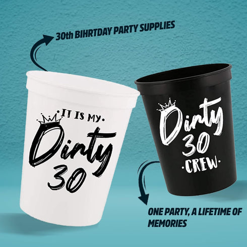 It Is My Dirty 30 Years Old Dirty 30 Crew Cup Stadium Party Cup 30th Birthday Favors Wedding Favors Dirty 30 Birthday Decorations 30th Birthday Cu...