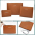 3 Pack Makeup Bag for Purse, Vegan Leather, Travel Makeup Pouch Cosmetic Bag Zipper Pouch Bags,Travel Toiletry Bags for Women (Camel Brown, 12.6x9...