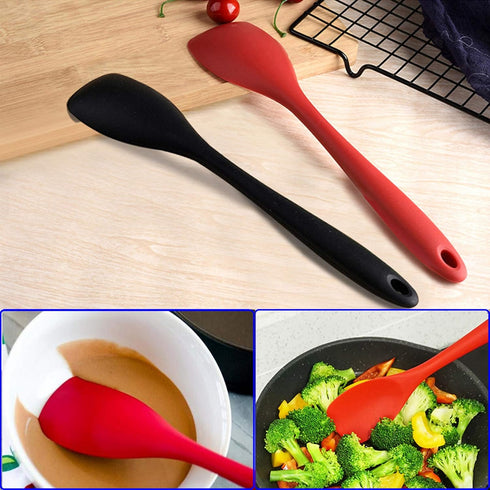 Silicone Spatulas Spoon Set of 2,Non-stick Heat Resistant SiliconScraping Kitchen Baking Bakeware,Silicone Scraper Scoop Mixer for Stirring, Scoop...