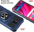 for BLU View 4 Phone Case with Tempered Glass Screen Protector,Military Grade Heavy Duty Shockproof Protective Cover,with Ring Kickstand Full-Body...