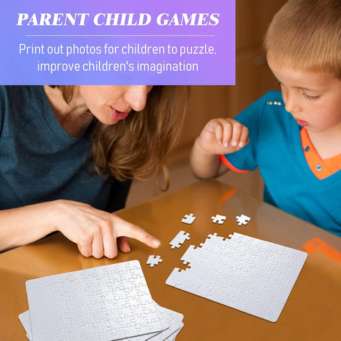 15 Sets 7.9 x 5.9 Inch Blank Sublimation Puzzle 60 Pieces of Each Set, Heat Transfer Printing Puzzle DIY Blank Jigsaw Puzzle White Transfer Puzzle...