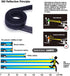 3M Reflective Dog Leash 5ft Long with Traffic Padded Handle, Dog Training Leash Heavy Duty,Double Handle Lead for Large or Medium Dog Black...