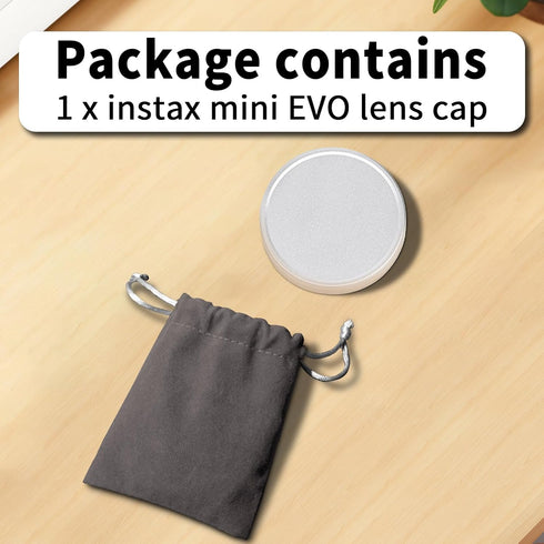 Lens Cap Cover for Fujifilm Instax Mini EVO Instant Camera, Lens Cover with Flocking Internal, Anti-Scratches Aluminum Accessories for Fuji Instax...