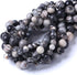 45PCS 8MM Natural Black net Work Beads Round Loose Stone Beads for Jewelry Making DIY Energy Stone Healing Power Bracelet 15"...
