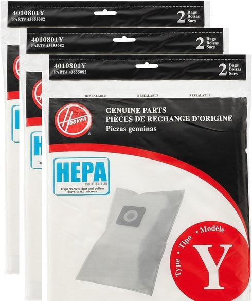 Hoover Type Y HEPA Bag (6-Pack), AH10040...