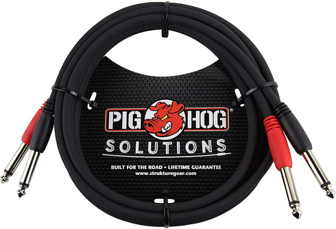 Pig Hog PD-21406 Dual 1/4" Mono (Male) Cable, 6 Feet...