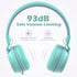 Kids Headphones, AILIHEN I35 On-Ear Headphones for School, 93dB Headphones Boy Girl, 3.5mm Wired Mic for Chromebook, Laptop (Green/Purple)...