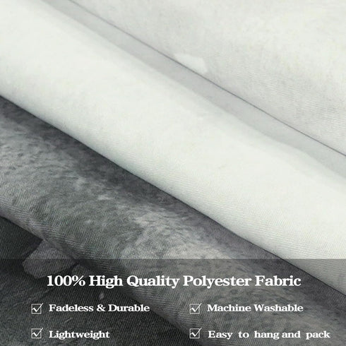 kampdream Mountain Forest Tapestry, Misty Foggy Black and White Tree Landscape Watercolor Art Wall Tapestries, Nature Scenery Tapestry for Bedroom...