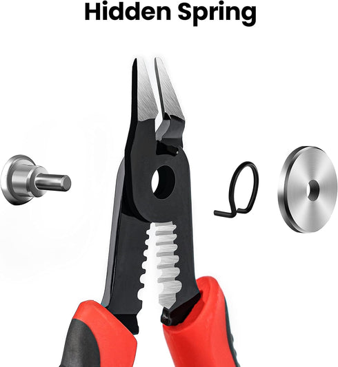 KAIWEETS Wire Cutters 6-Inch Flush Pliers with Supplementary Stripping, Cutting Pliers, Handy and Slim Diagonal Cutters, Sharp Snip...