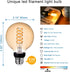 6 Pack G25/G80 Globe LED Light Bulbs, 6W Dimmable 60 Watt Equivalent LED Edison Bulbs, Warm White 2500K, 600LM, E26 Base, Clear Glass Edison LED B...
