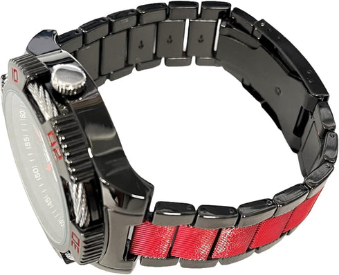 Accutime Men's Disney Lucas Film Star Wars: The Bad Batch Gun Metal Analog Quartz Wrist Watch with Red Accents for Male, Adults (Model: BAD8017AZ)...
