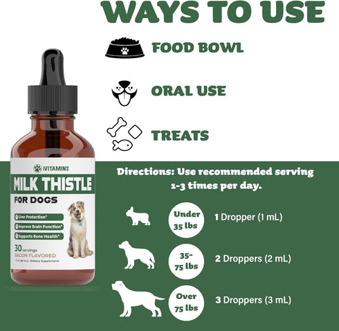 Milk Thistle for Dogs | Supports Liver and Kidney Health | Milk Thistle for Dogs Liver Support | Dog Milk Thistle | Dog Liver Support | Dog Liver ...