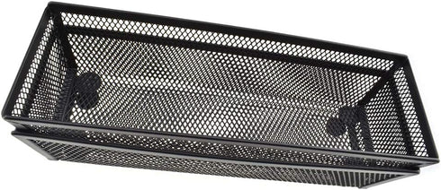 HAHIYO Stackable Mesh Tray Cup 9 x 3 x 2 inches Sturdy Container for Desk Drawer Organizer Collection for Home Office School Kitchen Soft Foam Fee...