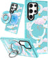 for Samsung Galaxy S23 Ultra Case for Women - Girls Funny Cute Design Compatible with Magsafe Magnetic Ring Holder Stand Clouds Moon Phone Covers ...