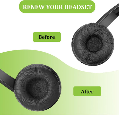 Ear Pads for Plantronics Headset, Replacement 50mm Ear Cushions Fits for Plantronics HW251N HW261N HW510 HW520 Blackwire C320 3210 3220 3320 Jabra...