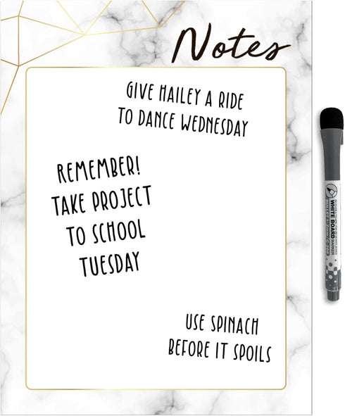 Dry Erase Whiteboard Vinyl Sticker Decal for Notes & Reminders by Glassboard Studio | Removable & Reusable | Magnetic Fine-Tip Marker Included (9 ...