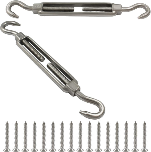 Shade Sail Hardware Kit 5.5 inch - Premium Stainless Steel for Triangle Rectangle Sun Shade Sail Installation, Reliable and Durable Garden Outdoor...