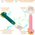 Toddler Utensils,Baby Spoons Fork Sets,Kids Silverware with Silicone Handle,Dinosaur Toddler Spoons Forks-Pink...