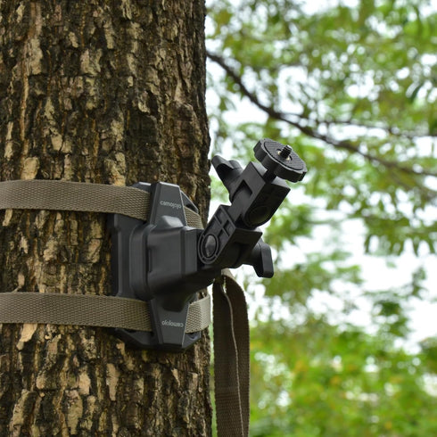 Trail Cameras Mounting Bracket with 1/4" -20 Threaded Insert 360°Rotating Adjustable Holder for Outdoor Hunting Gear Accessory, Game Camera Holder...