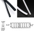 Flexible Sharp and Rough Edge Trim Protector, Push-in Edge Shield for Steel Panels, Wood Panels, Glass and Plastic Panels, Fits 0.03"-0.045" Thick...
