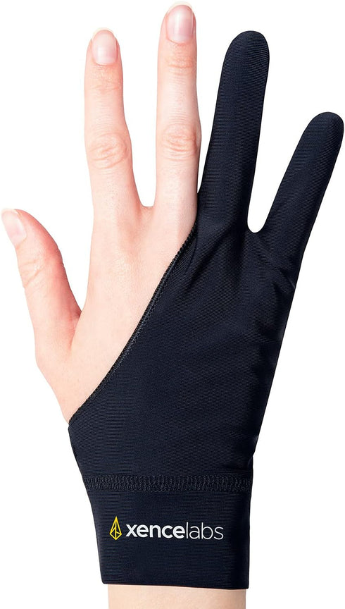 XENCELABS, Artist Glove, Drawing Glove Left Right Hand for Drawing Tablet, 2 Finger Glove for Drawing, Black Size S...