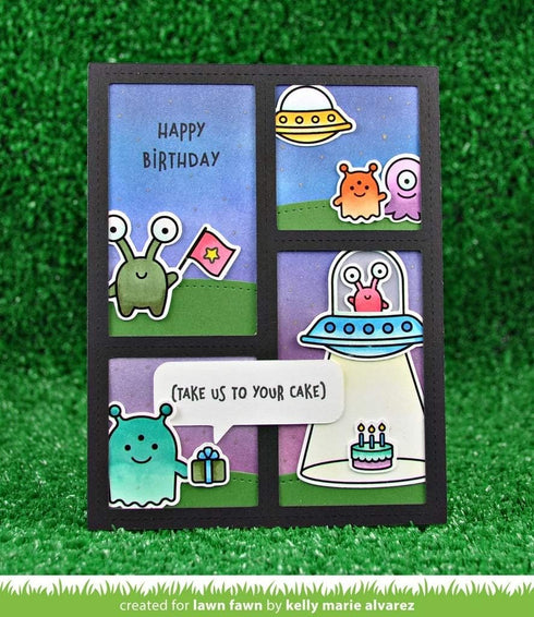 LAWN FAWN Lawn Cuts Custom Craft Die-Peekaboo Backdrop, Grey...