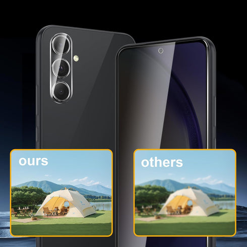 3 Pack Privacy Screen Protector for Samsung Galaxy A54 With 3 Pack Camera Lens Protector, Anti Spy Tempered Glass, 9H Hardness, Black Protector An...