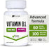 Vitamin B1 100mg | 60 Capsules | Thiamine Supplement | Supports Overall Health | Non-GMO | Gluten Free (60 Capsules)...