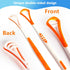 4-Pack Tongue Scraper Oral Care Kits – Plastic Dual-sided Tongue Brushes for Reducing Bad Breath, Includes Comfort Grip Handle, Ideal for Adults a...