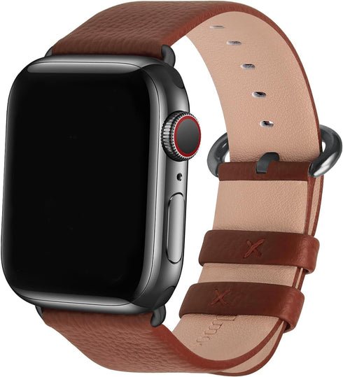 Fullmosa Leather Bands Compatible with Apple Watch Band 49mm 46mm 45mm 44mm 42mm for Men Women, Top Grain Genuine Leather Strap for iWatch Ultra 2...