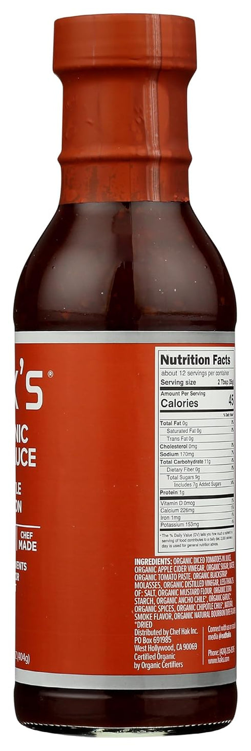 HAKS Organic Chipotle Bourbon Bbq Sauce, 14.25 OZ...