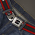Buckle-Down Seatbelt Belt - 1969 Camaro Z/28 Emblem/Stripe Red/Black/Gray/Silver - 1.5" Wide - 24-38 Inches in Length...