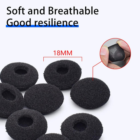 EKIND 24 PCS Sponge Soft Earbuds Cover Pads Replacement for Earphone MP3 MP4 Stereo Headsets Protective Accessories Cap (Black)...