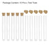 uxcell 10Pcs PS Plastic Test Tubes with Cork Stoppers, Round Base, 13x100mm, Storage Container for Scientific Experiments Sample Display Decoratio...