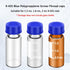 Blue Solid Polypropylene Cap, Red Silicone Septa with Ribbed Thread Screw Cap, Accessary for 1.5ml 18.ml 2ml 9-425 HPLC Autosampler Pack of 100...