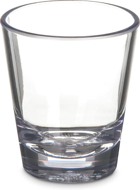 Carlisle FoodService Products Alibi Round Glass Clear Glass for Restaurants, Catering, Kitchens, Plastic, 1.8 Ounces, Clear, (Pack of 24)...
