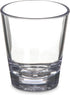 Carlisle FoodService Products Alibi Round Glass Clear Glass for Restaurants, Catering, Kitchens, Plastic, 1.8 Ounces, Clear, (Pack of 24)...