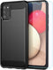 for Samsung Galaxy A02S case, with HD Screen Protector Soft TPU Slim Fashion Non-Slip Protective Phone Case Cover for Samsung Galaxy A02S (Black B...
