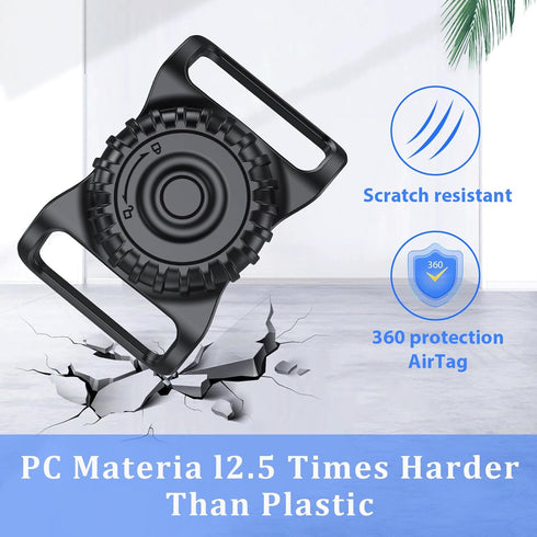 Airtag Dog Collar Holder Case 2 Pack for Apple Air Tag, IP68 Waterproof & Aviation PC Material 360° Protect Your Cat Dog GPS Tracker......