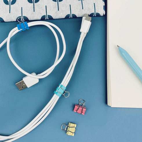 240-Pack Mini Binder Clips in 4 Colors (Blue, Yellow, Red, Green), 15mm/0.6-Inch Small Paper Clips for Home, School, Office and Business...