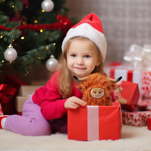 Highland Cow Stuffed Animals Toys Plushies Cute Cow Stuffed Animal Plush Cow Decor for Kids (10.5 inches)...