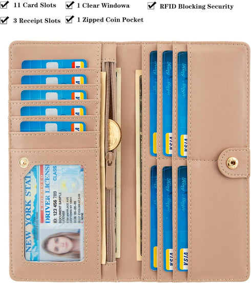 Ultra Slim Thin Leather Women Wallet Rfid Blocking Credit Card Holder Bifold Clutch (White Floral)...