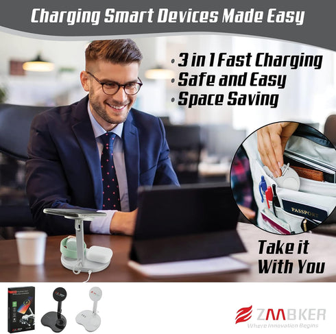 3 in 1 Wireless Magnetic Charger for Models 12 and Above of The iPhone Series with 20W Power Adapter, Quick Charge 15W Replacement for MagSafe App...