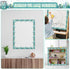 2 Rolls Scalloped Bulletin Board Borders - Eucalyptus Die-Cut Border Trim Bulletin Board Classroom Bulletin - 65.6 Feet Greenery Plant Borders Cla...