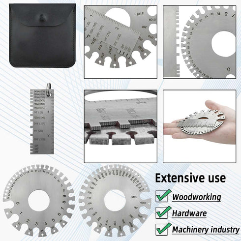 2 Pack Wire Metal Sheet Thickness Gauge Stainless Steel Welding Thickness Gauge Plated Size Inspection Tool Standard Wire Welding Gage Dual-Sided ...
