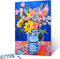 Tucocoo Blue White Jug Paint by Bumbers for Adults Graffiti Purple Background Colorful Flowers DIY Paint by Numbers Acrylic Paint Canvas Women Pai...
