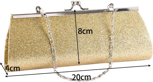 Shoulder Bag Women's Shiny Handbag Party Wedding Bridal Banquet Clutch Purse...