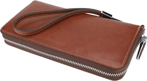Lavemi Women's RFID Blocking 100% Leather Large Capacity Zip Around Wallet Phone Holder Clutch Travel Purse Wristlet...