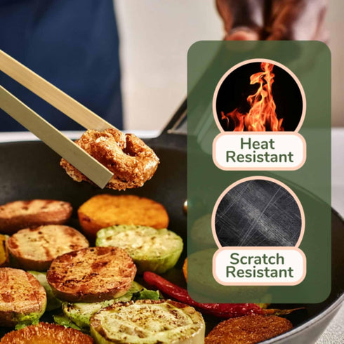 BambooMN 3.9" Mini Bamboo Disposable Tongs - Toast Tongs - 20 Pieces...