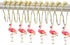 Set of 12 Flamingo Shower Curtain Hooks Decorative Home Bathroom Stainless Steel Rustproof Shower Curtain Rings Decor Accessories (Flamingo)...